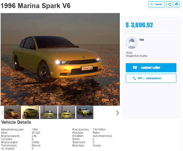 Marina Car ad
