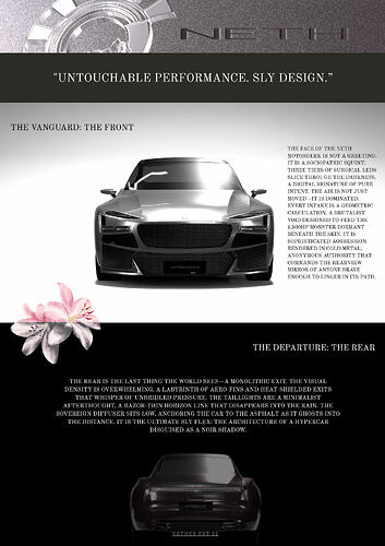 UNTOUCHABLE PERFORMANCE. SLY DESIGN.” (8)