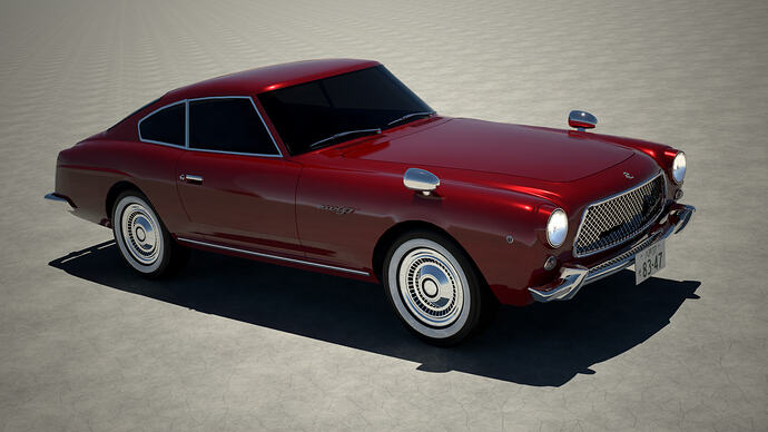 Mamushi Starlight 2000GT '57 in Red Metallic (Front 3/4 Angled)