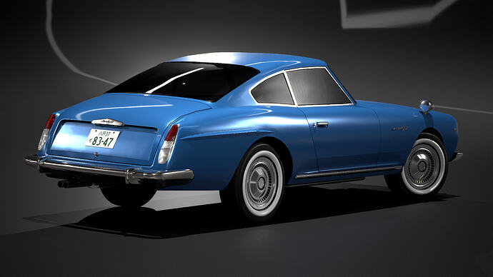 Mamushi Starlight 2000GT '57 in Blueberry Metallic (Rear 3/4)