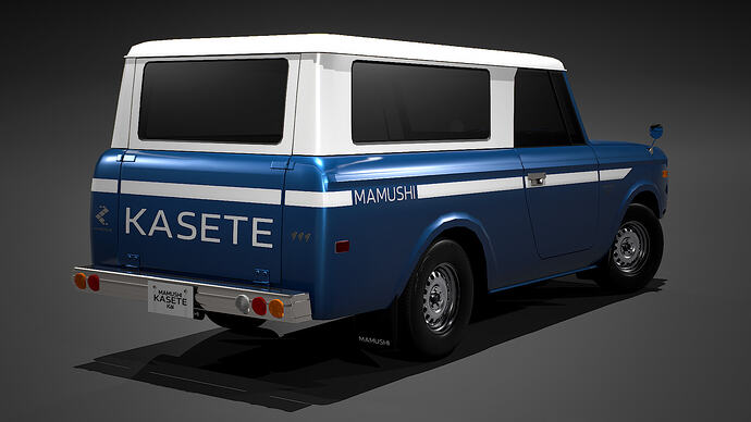Mamushi Kasete (100F Kai) '78 finished in Blueberry Metallic with White roof (Rear)