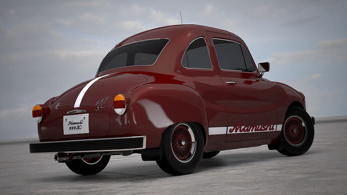 Mamushi 999 Supercharger 1978 (Mk5) finished in Spicy Red Metallic (Rear)