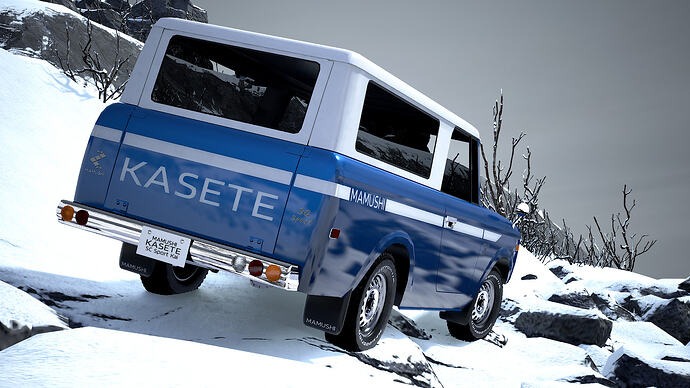 Mamushi Kasete SC Sport (100 Kai) '78 finished in Spicy Blue Metallic with White roof (Rear)