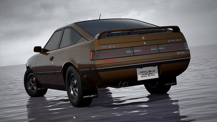 Mamushi Starlight 2000C SC-AWD '85 finished in Olympic Gold Metallic (Rear)