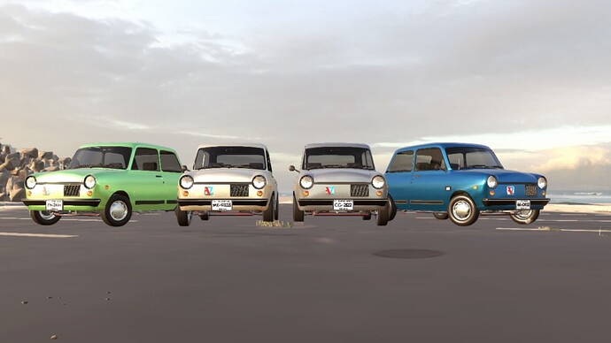 It's no race car, but here are the 4 variants of the AZ1. The one entered is the 600 (gray).