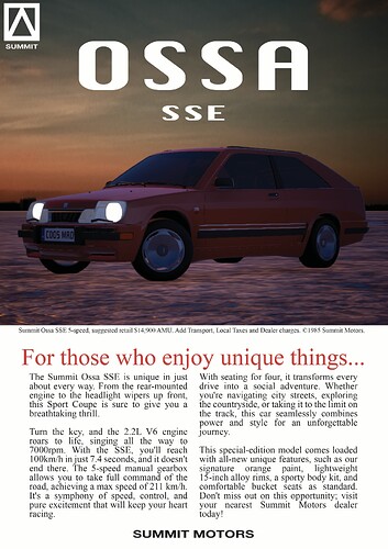 Ossa SSE 1985 Ad