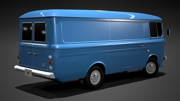 Mamushi Kasete 1500 Van '54 finished in Blueberry (Rear)