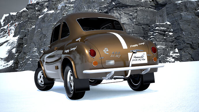 Mamushi 400SC HJ Kai '62 facelift in Olympic Gold with White decal package (Rear)