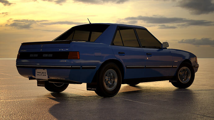 Mamushi Stellar 1500S '85 finished in Oceanic Blue Metallic (Rear)