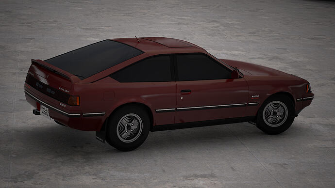 Mamushi Starlight 2000C SC-AWD '85 finished in Spicy Red Metallic (Rear)