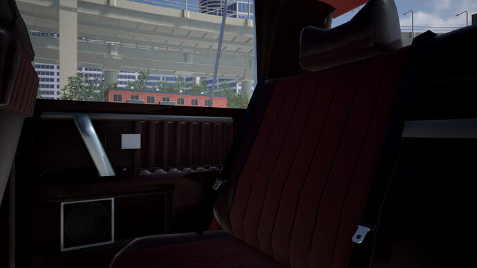 Passenger side back seat.