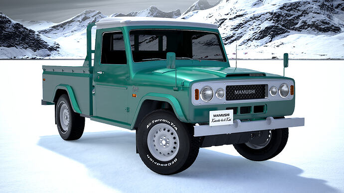 Mamushi Kasete 1500 4x4 '68 finished in Mint Maze Met. (Front)
