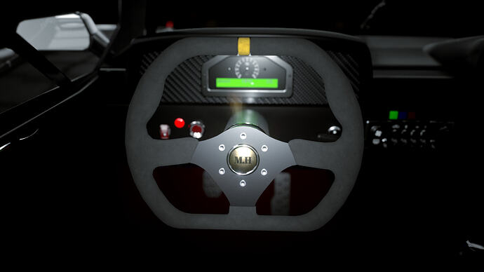 M.H Gold Capped Steering Wheel