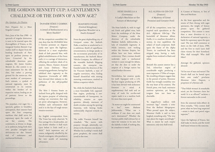 EDMR - Race 1 - Newspaper