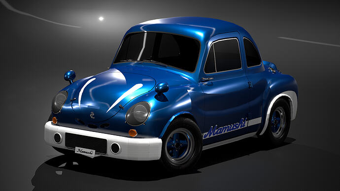 Mamushi 400 SC TCR '68 in Spicy Blue Met. with White decal package (Front)