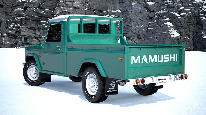 Mamushi Kasete 1500 4x4 '68 finished in Mint Maze Met. (Rear)