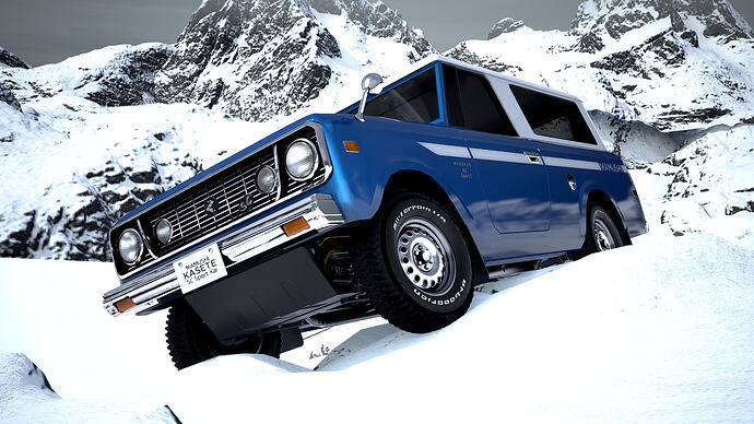 Mamushi Kasete SC Sport (100 Kai) '78 finished in Spicy Blue Metallic with White roof (Front)