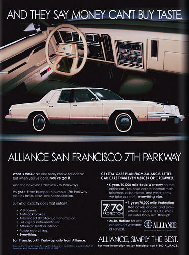 1987 Alliance San Francisco Ad alt
